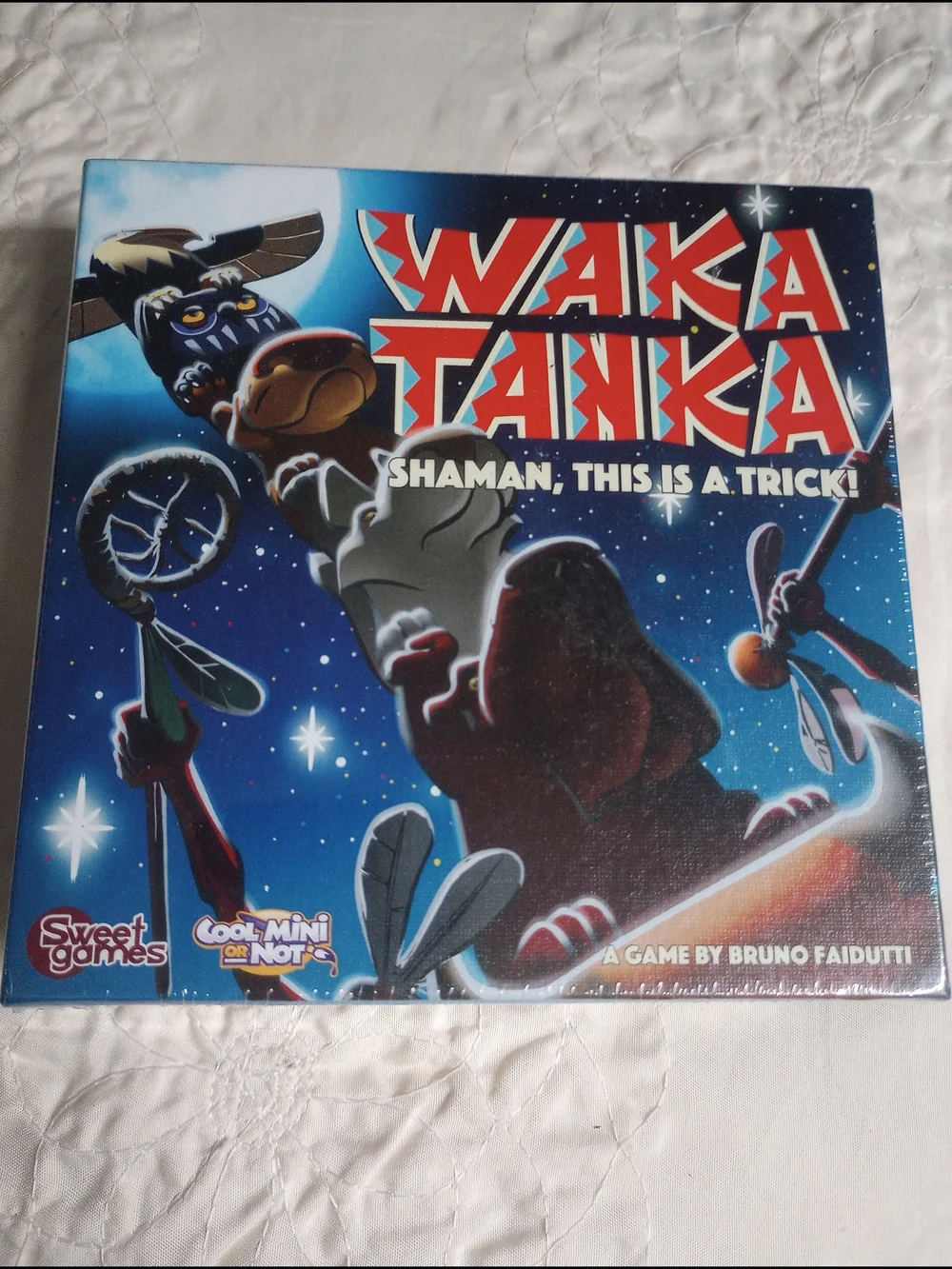 Waka Tanka Shaman , This Is A Trick Card Game - Bold Blue & Red Box Art